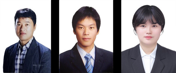 왼쪽부터 나석인 교수, 권성남 연구교수, 최미정 대학원생